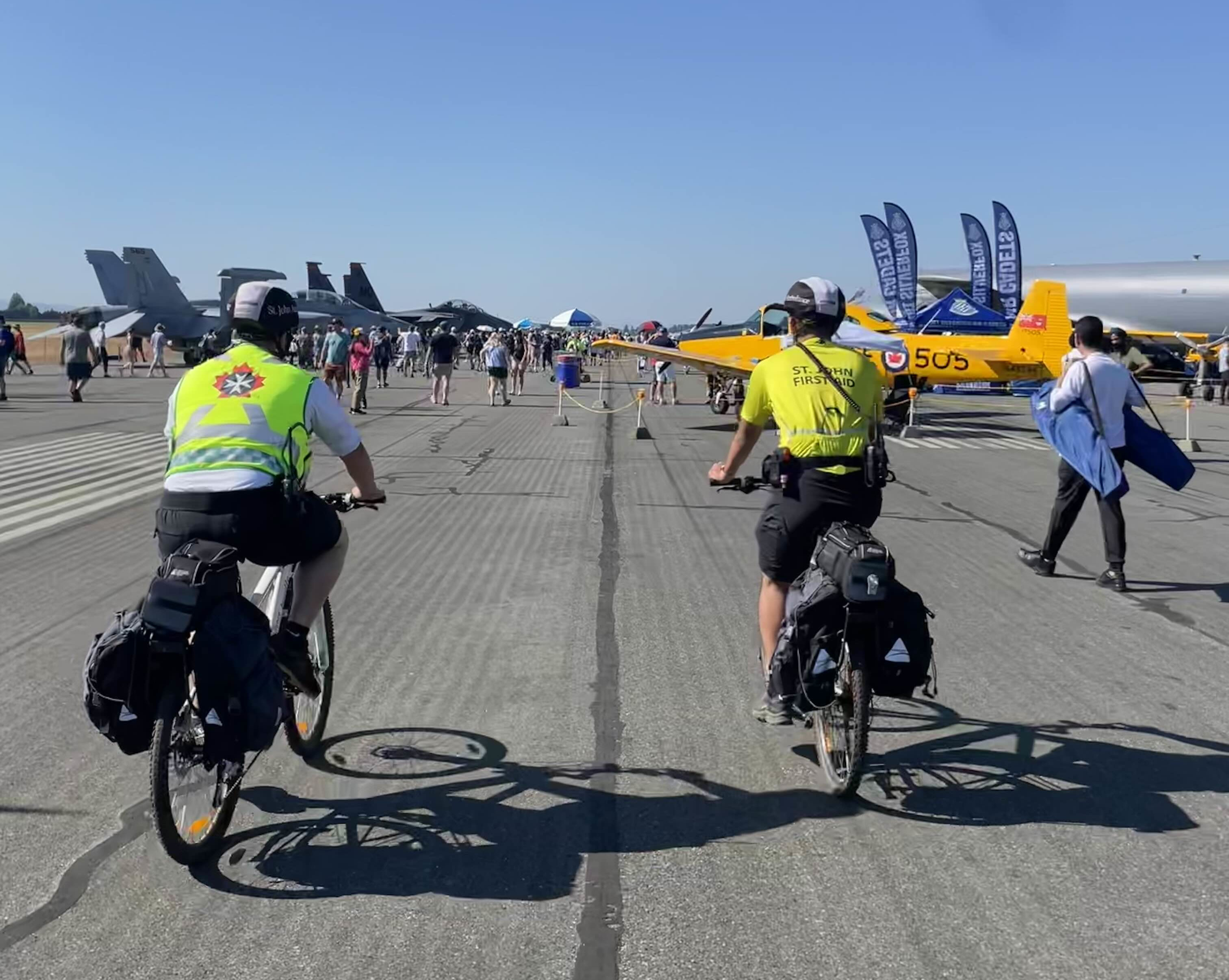 SJA on bikes and planes