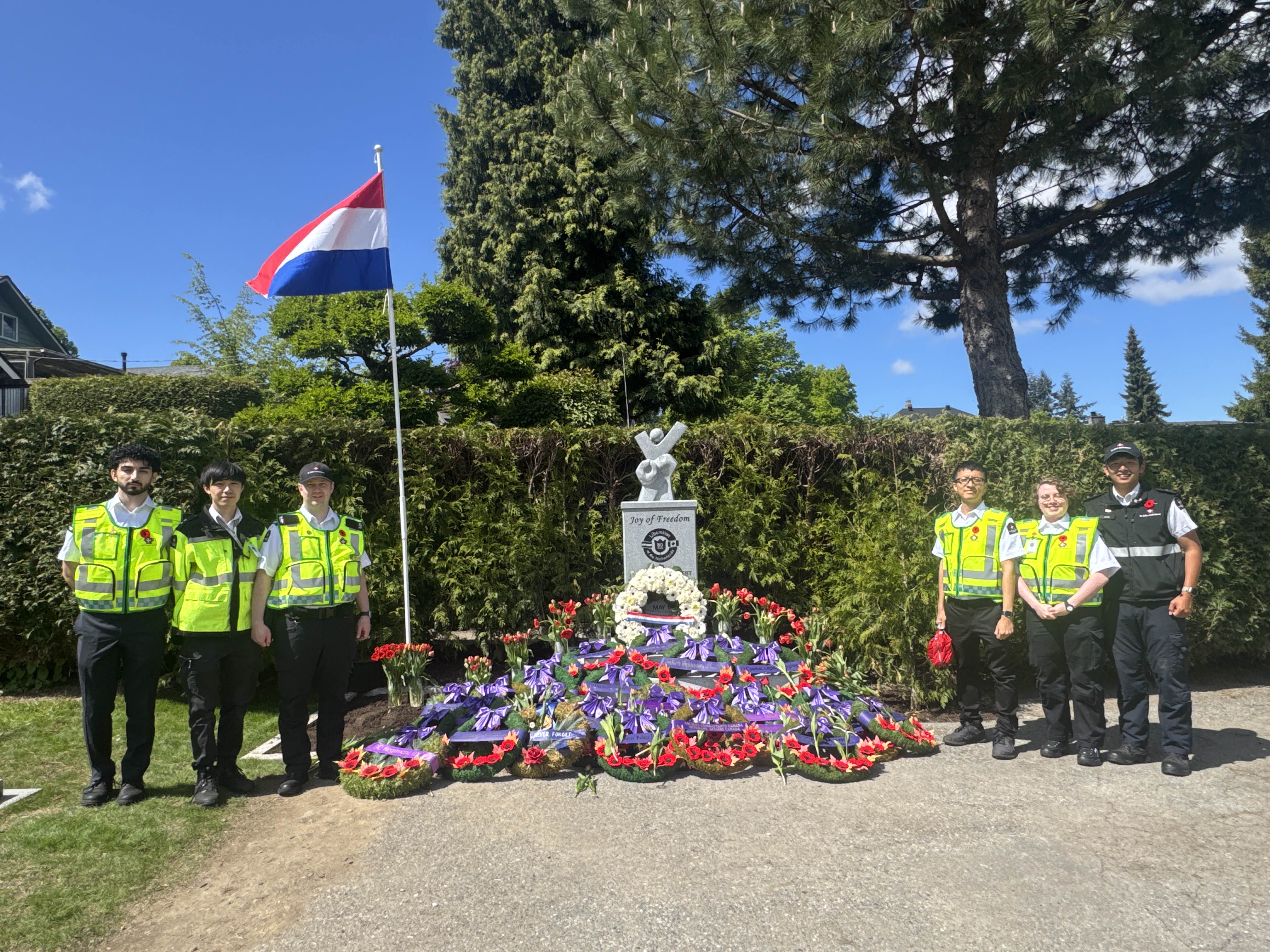 SJA members at a memorial